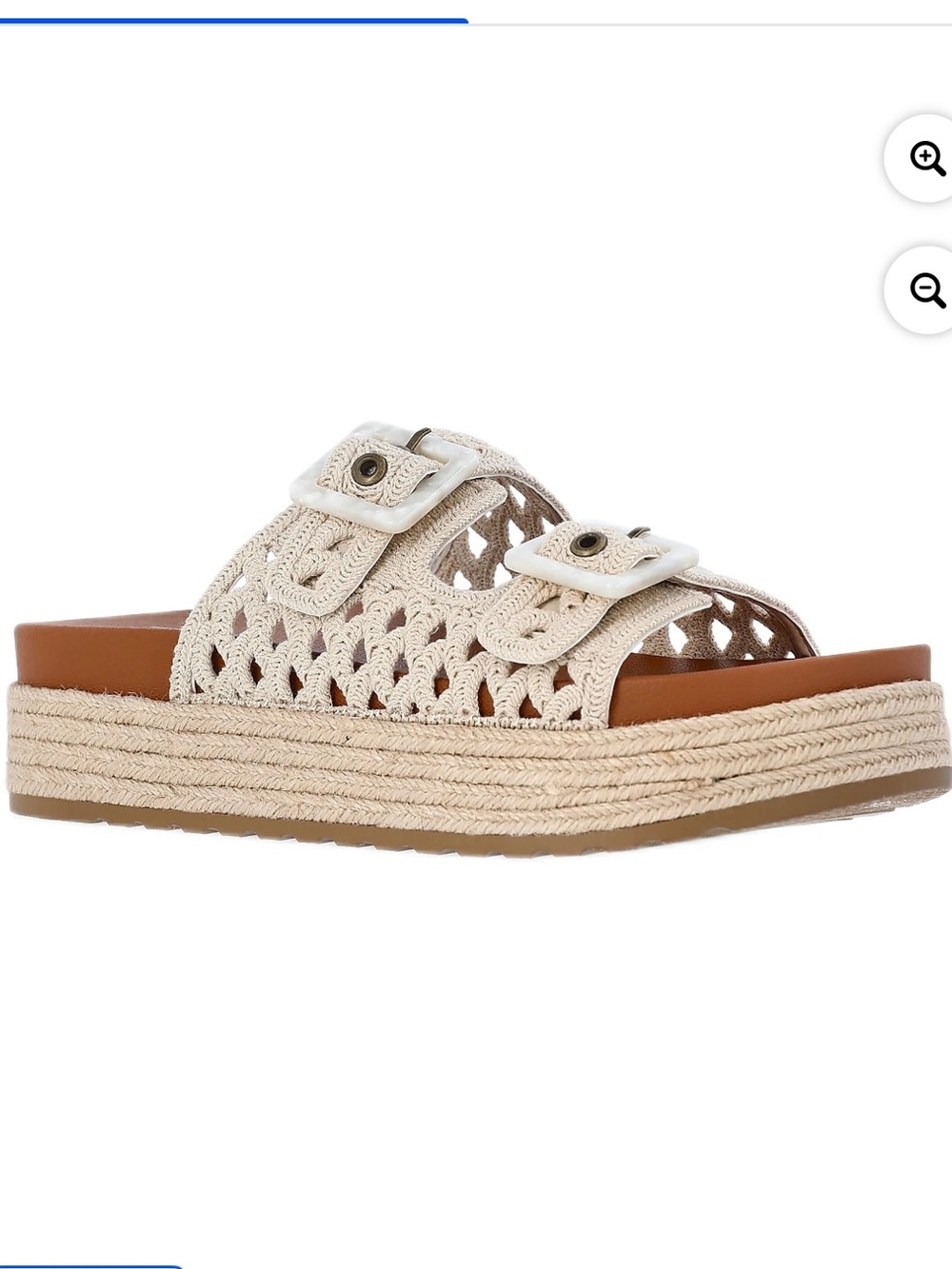 Walmart Madden NYC Women’s Woven Footbed Crochet Espadrille Platform Sandals